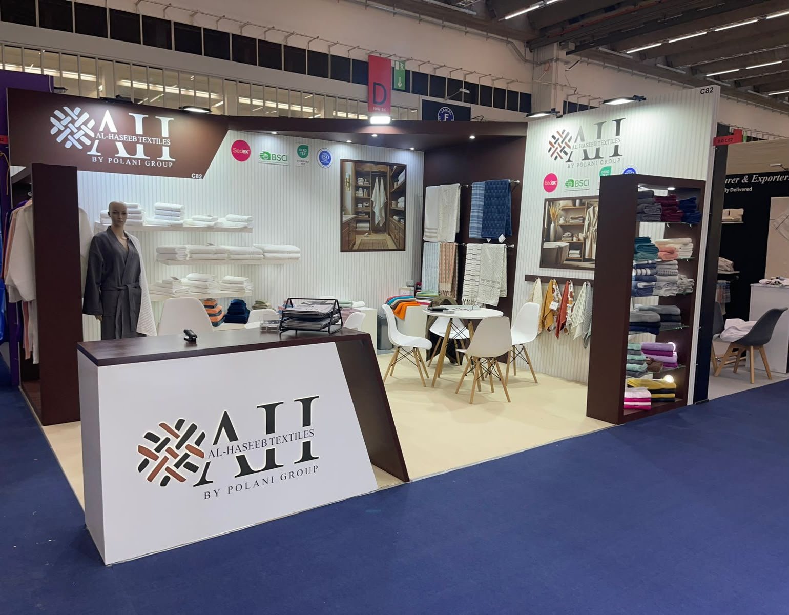AL Haseeb Textiles exhibition stand and textile display at Heimtextil 2026, view 2
