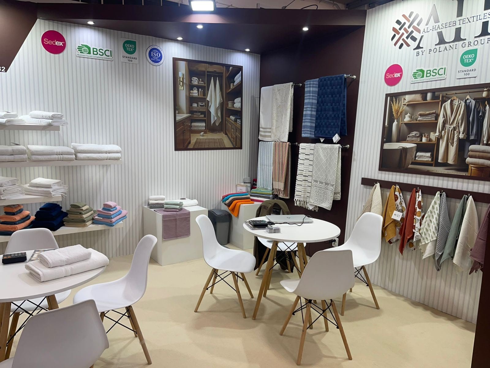 AL Haseeb Textiles exhibition stand and textile display at Heimtextil 2026, view 3